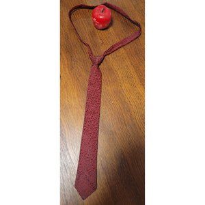 Black and Red Tear Rain Drop Pattern Boy's Skinny Tie Generic